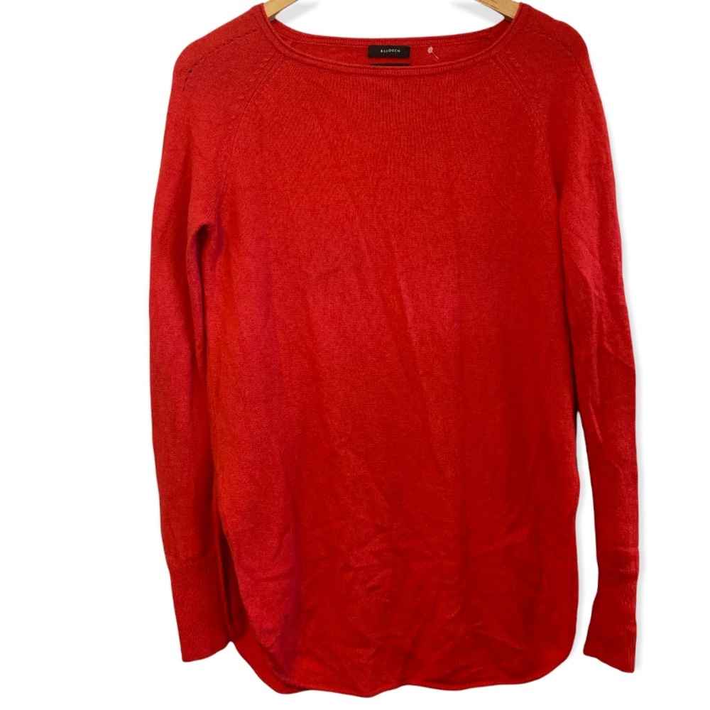 Halogen Red Soft Warm Cashmere Wool Blend Oversized Sweater Small